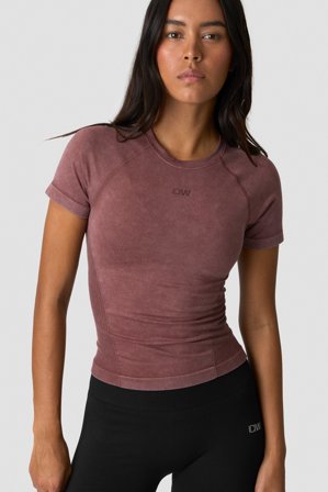 ICANIWILL - Sculpt Seamless T-shirt Auburn Brown- Træningstrøje - Damer - Træningstøj fra ICIW