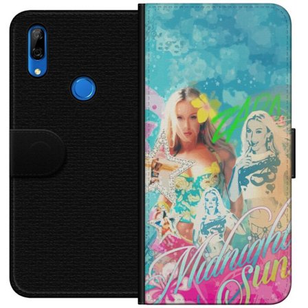 Kompatibelt Lommeboketui til Huawei P Smart Z Eventyrverden med Steve, Creeper og dyr i fargerik blokkgrafikk