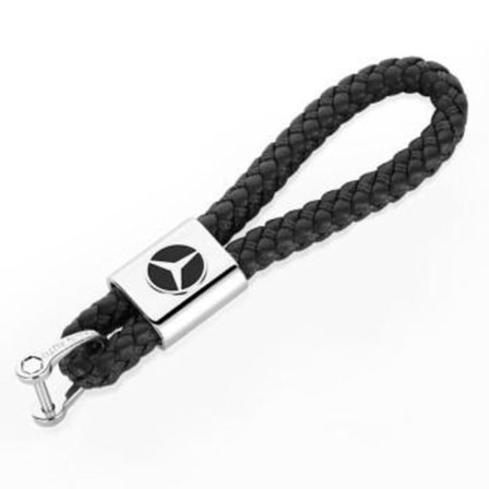 Mercedes - Benz Flettet nøkkelring i skinn