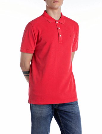 Replay Polo Regular_Slim Polo - Red - M