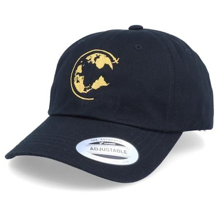 Bacpakr - Around The World Black Dad Cap Adjustable Adjustable Black Cap - @ Hatstore