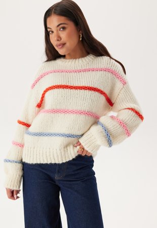 Pieces Pcnavine Ls O-neck Knit Klær