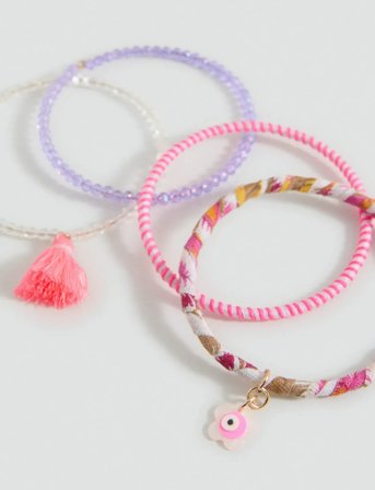 Mango Pack Of 4 Bracelets - Multi/patterned - ONE SIZE