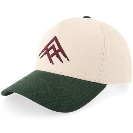 Wild Spirit - Beige adjustable Keps - Maroon Mountain Patch Stone/Forest Green A-frame Adjustable @ Hatstore