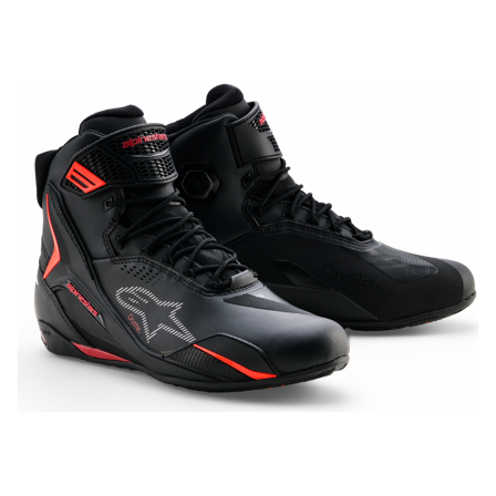 Motorschoenen Alpinestars Faster-4 Drystar Zwart/Fluo Rood 40
