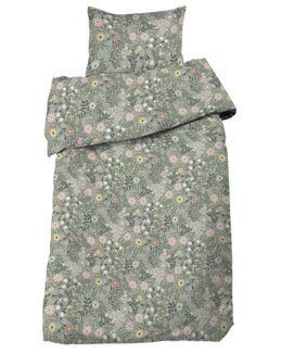Sengetøj Backa småblomstret 2-delt Grøn