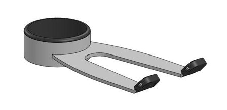 ERGONOMIC SOLUTIONS SpacePole Essentials Universal Hand Scanner Mount with Lockring - monteringskomponent - svart
