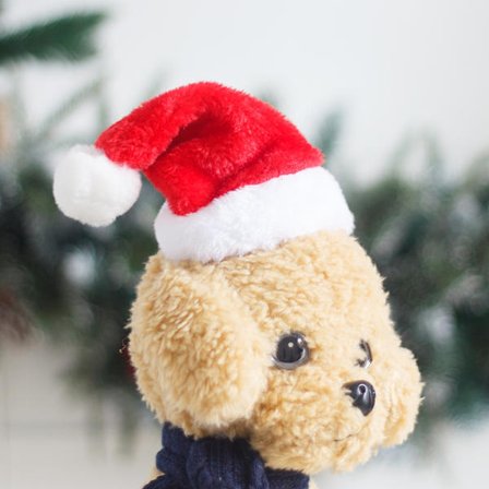 2 stk. Røde Julehatte til kæledyr - Julepynt til små hunde og katte