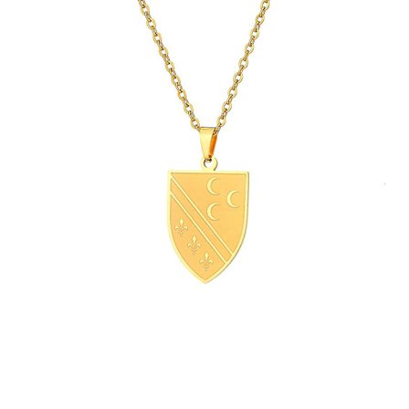 Bosniske vedhæng i rustfrit stål halskæder til kvinder mænd guld farve sølv farve charme Bosna smykker mode kort kæde(Guld)