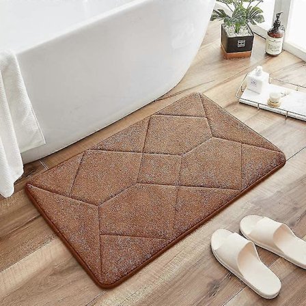 Skridsikker bademåtte, super vandabsorberende bademåtte, åndbar og komfortabel memory foam bademåtte til badeværelse, C