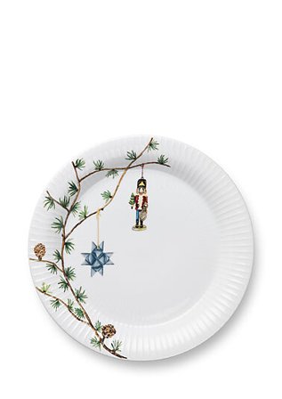 KÄHLER Tallerken 27cm hvit med dekor 2stk Hammershøi Christmas