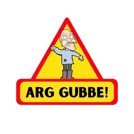 Dekal til bil - Angry Old Man
