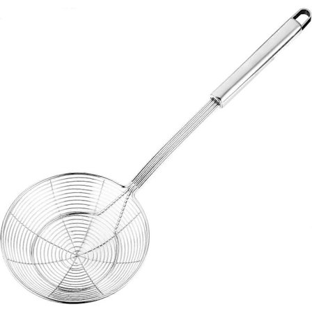 Rustfri stål sil sil skje, trådpasta skje OZF