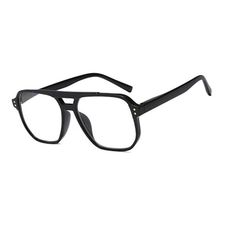 Anti-Blue Light Läsglasögon Fyrkantiga glasögon SVART