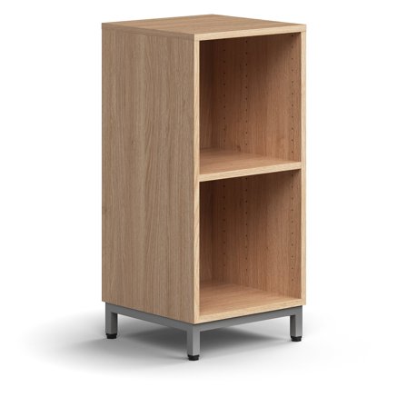 Bücherregal QBUS, 868x400x400 mm, Silber, Eiche