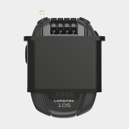 Cable lock with code / combination lock ABUS Combiflex Rest + holder CHR, 105 cm, Ø2.4 mm, black