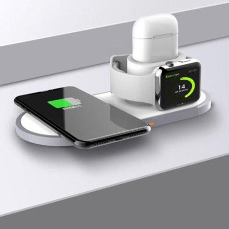 Trådlös laddningsstation Kompatibel med iPhone / Apple Watch / AirPods 2