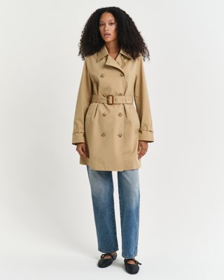 GANT - Trenchcoat i bomull til dame oak beige