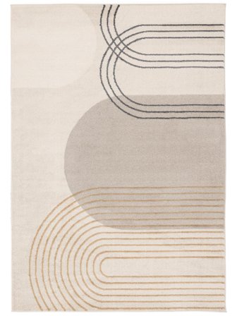 Geometric Amphi Rug - Beige/Yellow 160X230 In Modern Style