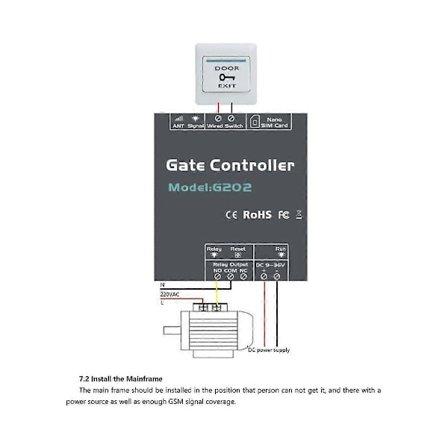 G202 GSM Portåpner 4G Enkelt Relébryter Mobiltelefon Elektrisk Port Fjernkontroll 850/9