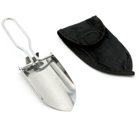 Vikbar spade, campingspade, multifunktionell minispade med bärväska, utomhusfiske, camping, vandring, 1 styck