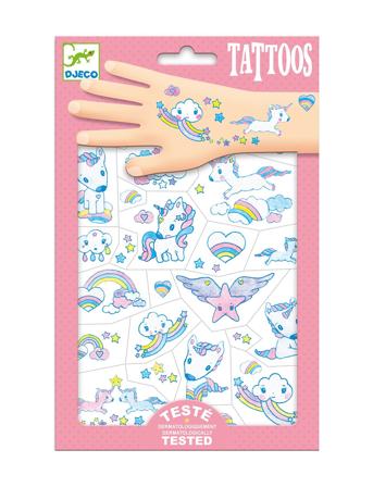 Unicorns Toys Creativity Drawing & Crafts Craft Tattoos Rosa Djeco*Betinget Tilbud