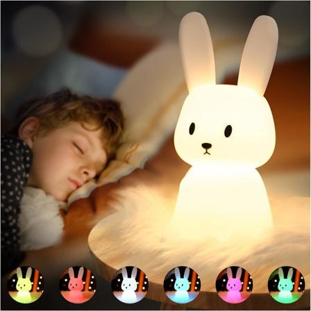 Kanin Natlampe Baby Touch 7 Farver - USB Genopladelig Kan Være T