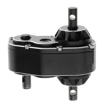 Växellåda Transfer Case för 1/10 RC Axial Tracks SCX10 D90 D110 Svart