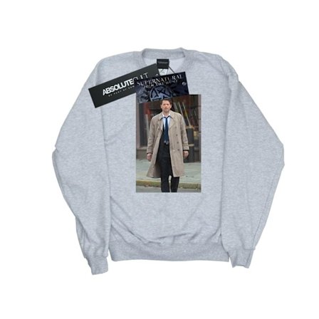 Supernatural Dam/Kvinnor Castiel Foto Sweatshirt L Spor