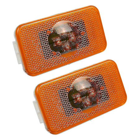 2 st 24v LED-sidomarkeringsljus bärnstensfärgad för Volvo lastbilar Fm/fh
