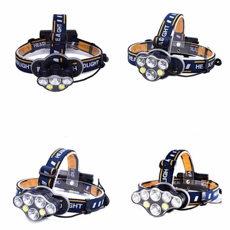 Pannlampa 7 Lampor T6 COB XPE Stark