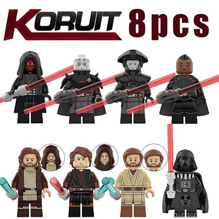 8 stk/sett Star Wars-seriefigur Samlet Mini Byggekloss Actionfigurer Leker