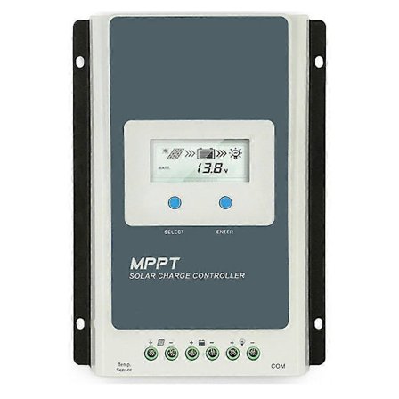 MPPT Solarladdningsregulator 40A 30A 20A 10A LCD 12V24V Auto Regulador För Bly-Syra Litiumbatteri