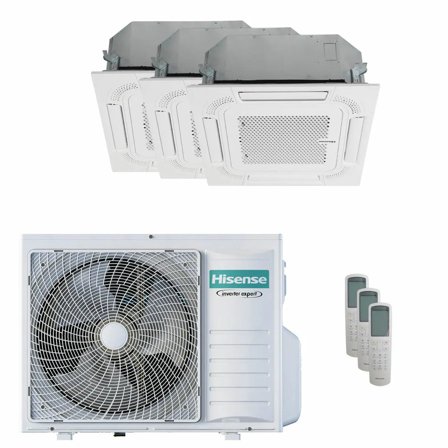 Condizionatore Hisense Cassetta ACT trial split 9000+12000+18000 BTU inverter A++ unità esterna 8 kW 2023