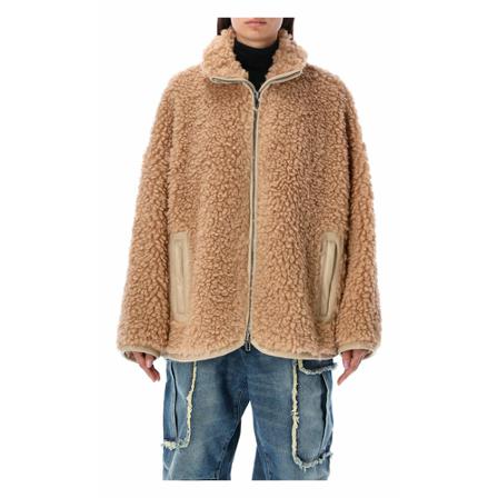 Stand Studio, Faux Fur & Shearling Jackets Beige, Dames, Maat:S