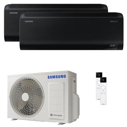 Condizionatore Samsung Windfree Black dual split 12000+12000 BTU inverter A+++ wifi unità esterna 5 kW
