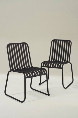 Jotex - Utestol 2-pk Svart fairbanks - BELLEVILLE - Kjøp Hagestoler & -krakker hos Jotex