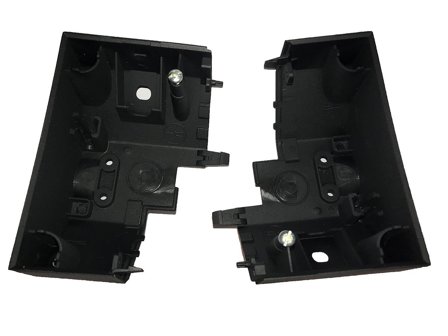 Elko EKO07122 Hjørneboks med rom Svart, Strømbrytere & vegguttak