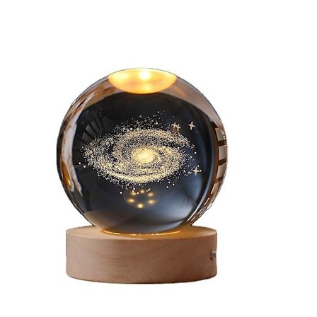3D Kristallkula Planet Modell Födelsedagspresent Till Pojkvän Man Nattlampa Galax Planet Konst Presentlampa Till Barn Vänner Par