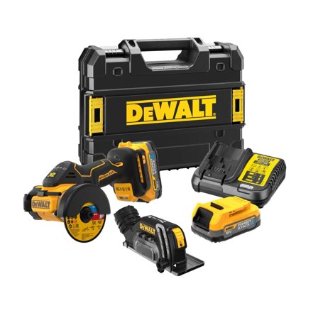 Dewalt DCS438E2T-QW Vinkelslip med batteri och laddare, Elhandverktyg