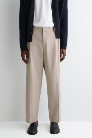 COS Men's Pantaloni A Gamba Dritta Con Pinces in Beige