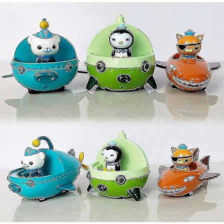 Octonauts Vetoauto-Vene-Malli Barnacles Kwazii Peso Anime Actionhahmo Leikkikalut Lapsille Vauvoille Lasten Syntymäpäivälahja
