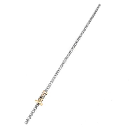 T8 kierteitetty tanko lyijyruuvi jousitetulla mutterilla 3D-tulostimelle (400mm)