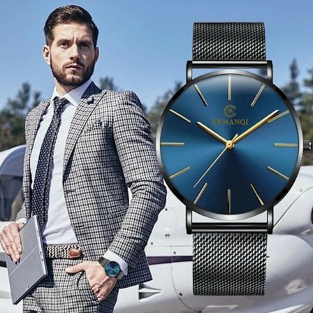 Ultratynd Ur - kvartsur til Mænd – Ur