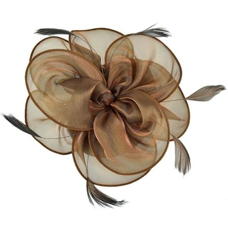 #Hatt for kvinner, fascinator, cocktailfest, te, hodepynt, blomst, mesh, organza, bånd, fjær på pannebånd#