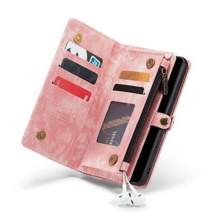 Etui til Samsung A35 pink Flip wallet anti-fald kort slots magnetisk læder