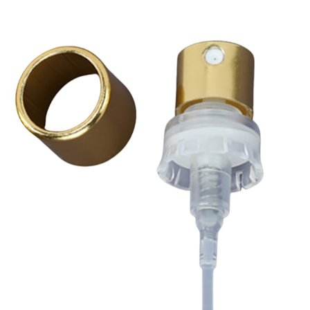 Parfyymipullon suihkusuutin 02-15 kaulan koko muovikorkki sisäkannella Gold
