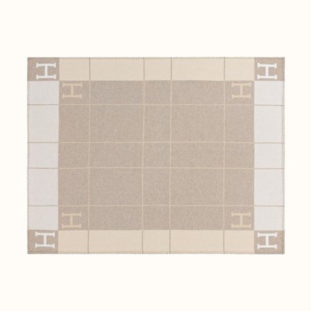 H-bokstav Filt Modern Enkel Imitation Kashmir Ull Stickad Filt