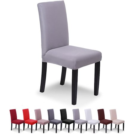 Stoltrekk, Spisestue Trekk for Universell Passform, Veldig Lett å Rengjøre og Slitesterkt, Bukett, Hotell, Restaurant Dekor Sølvgrå, 4 Stykker