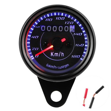 12V motorsykkel speedometerinstrument med LED-lys motorsykkeltilbehør passer for CG125